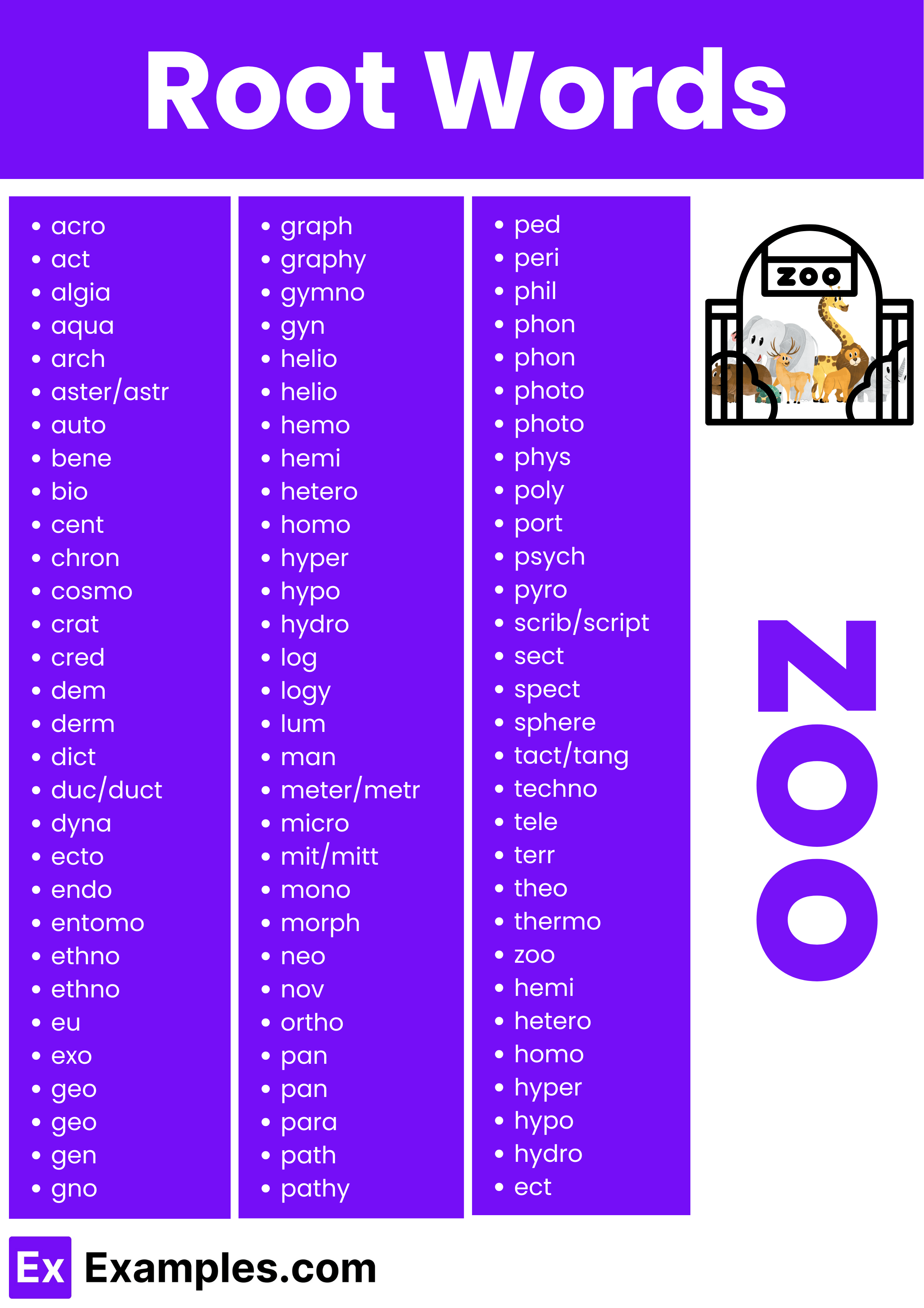 450+ Root Words List, Meaning, PDF