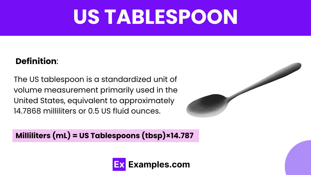 Us tablespoon Examples, Definition, Formula, Uses, Differences