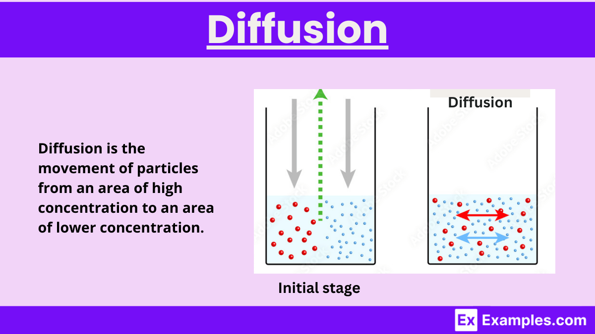 Diffusion - Definition, Examples, Types, Factors effecting & Causes
