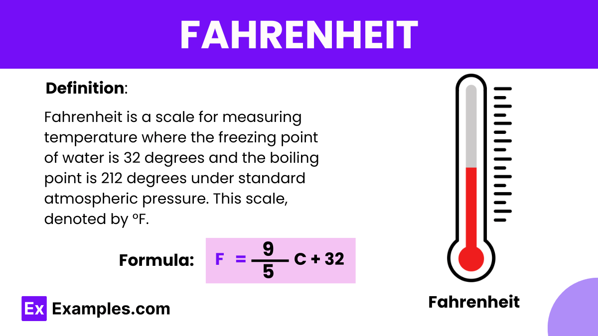 Fahrenheit - Examples, Definition, Formula, Scales, Effects