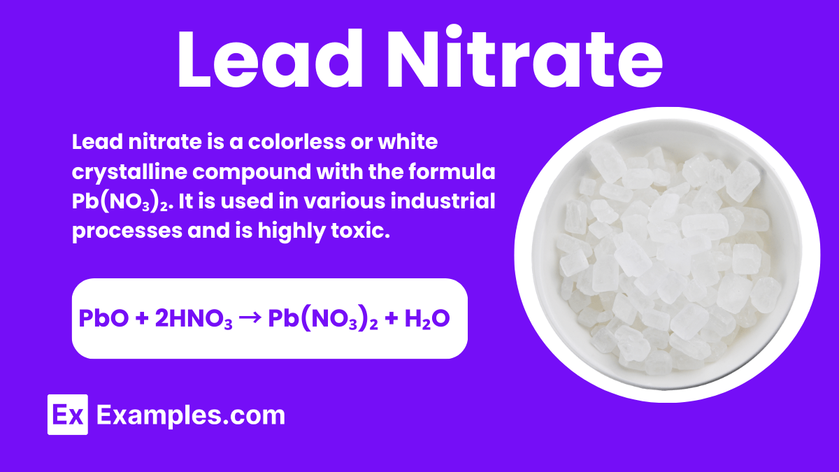 Lead Nitrate Definition, Structure, Preparation, Properties, Uses