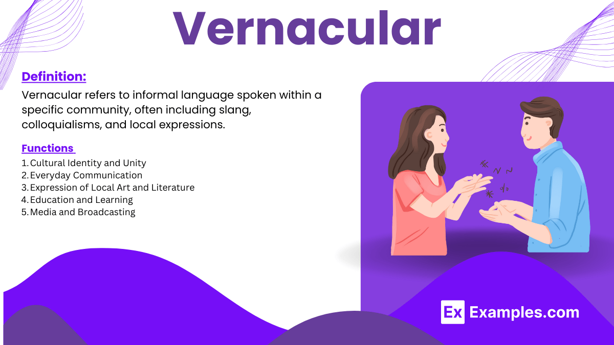 Vernacular 60+ Examples, Definition, Functions, Types, Benefits