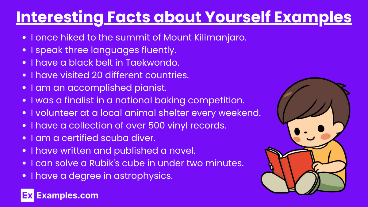 32+ Interesting Facts about Yourself Examples