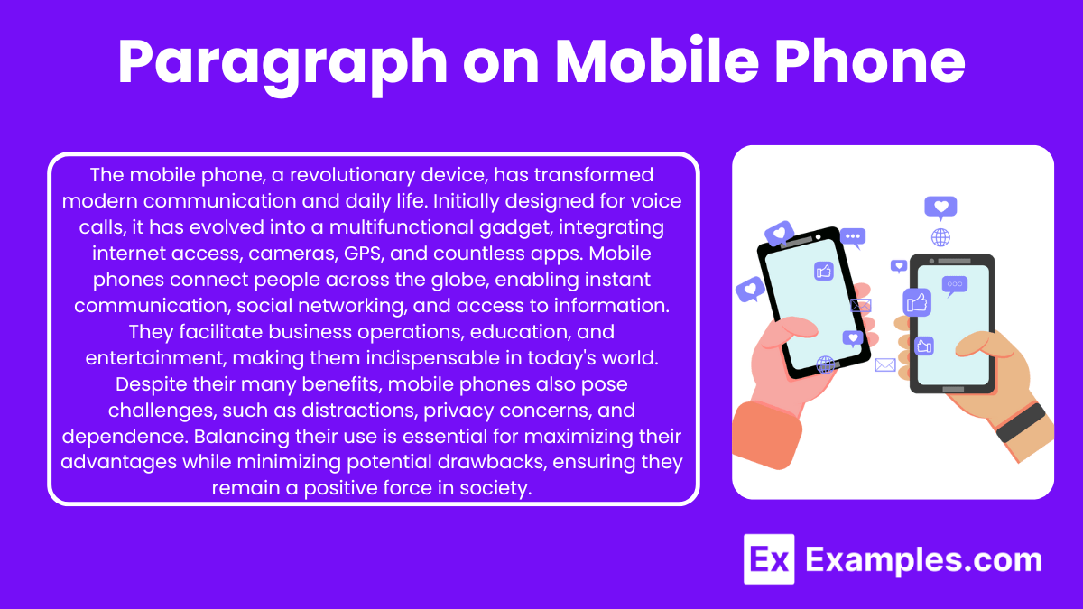 Paragraph on Mobile Phone 15+ Examples, Tone & Word Count Wise