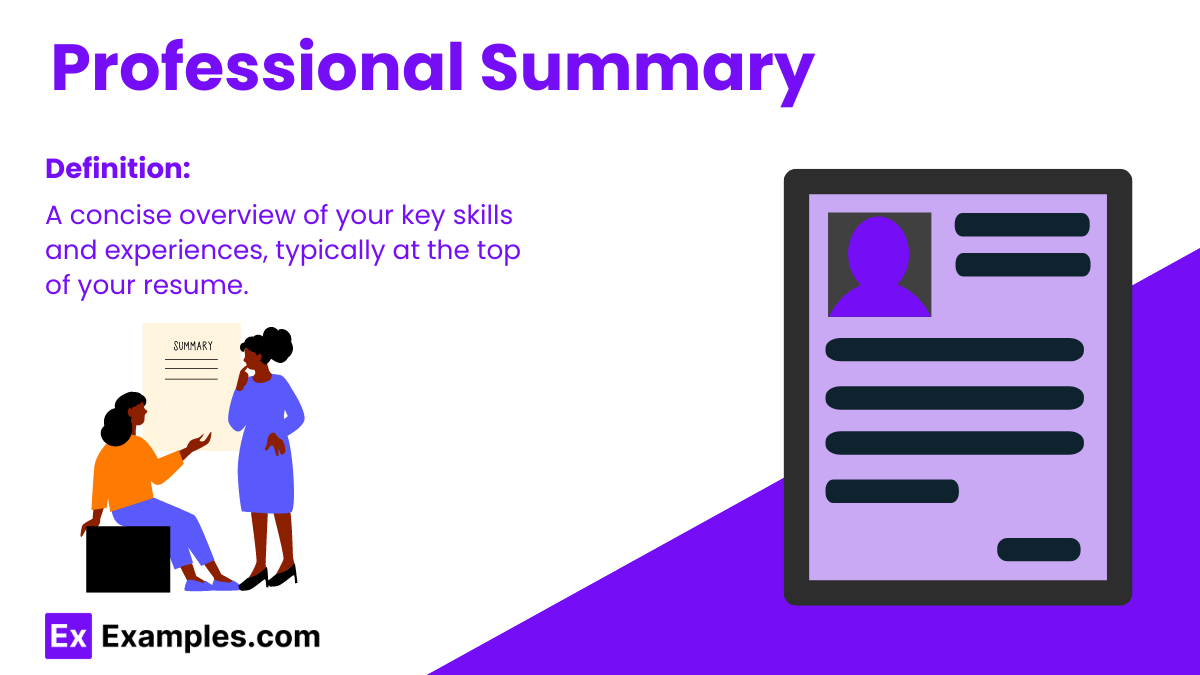 Professional Summary 100+ Examples, How to Write, Tips & More