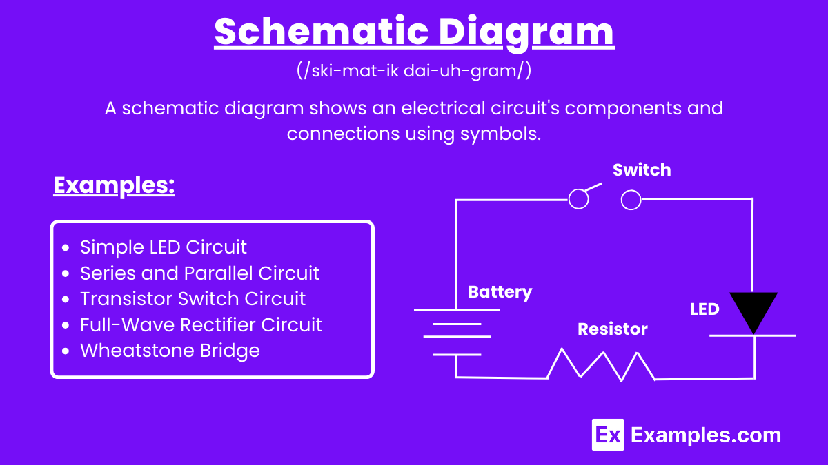 Schematic Diagram - 10+ Examples, Symbols, Types, Differences