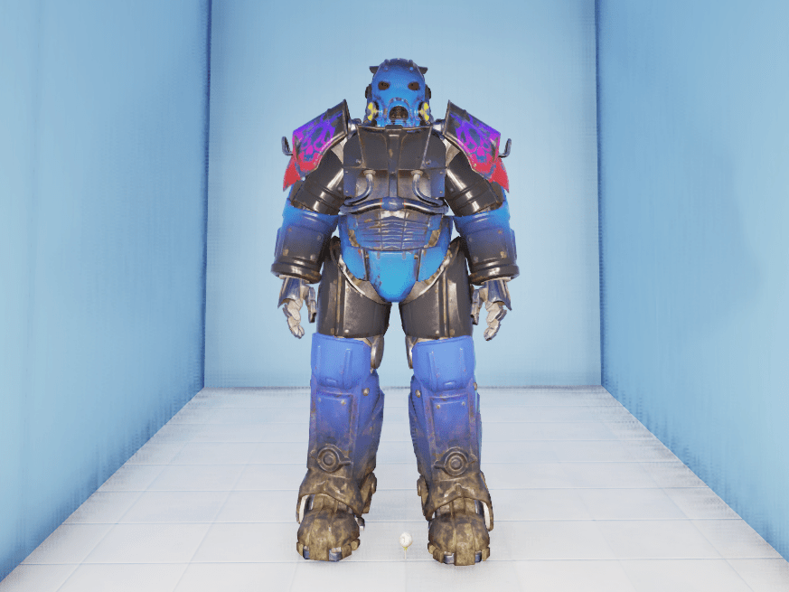 Blue Demon Power Armor Paint Independent Fallout Wiki