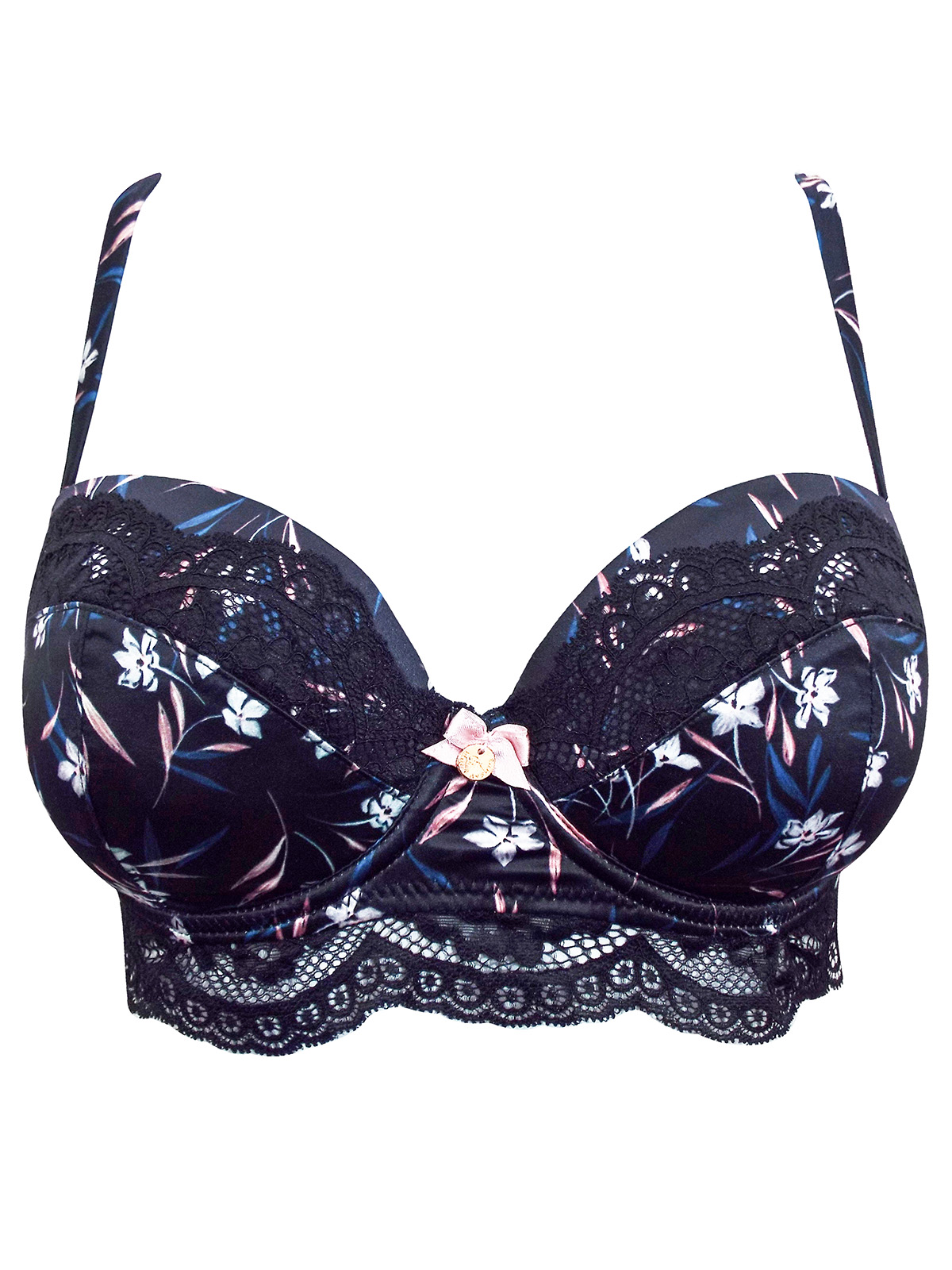 Boux Avenue Boux Avenue BLACK Print Satin Bouxtique Bra