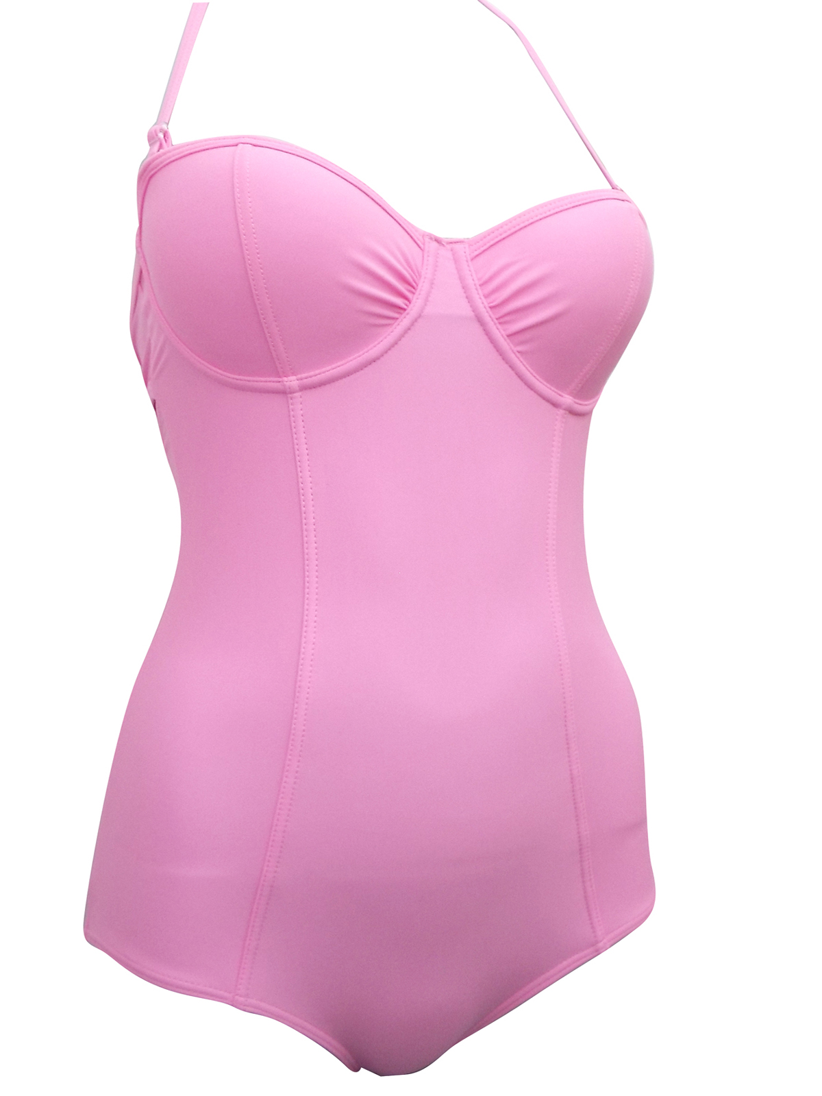 JSFN Active PINK CutOut Back Halterneck Swimsuit Size 10 to 12