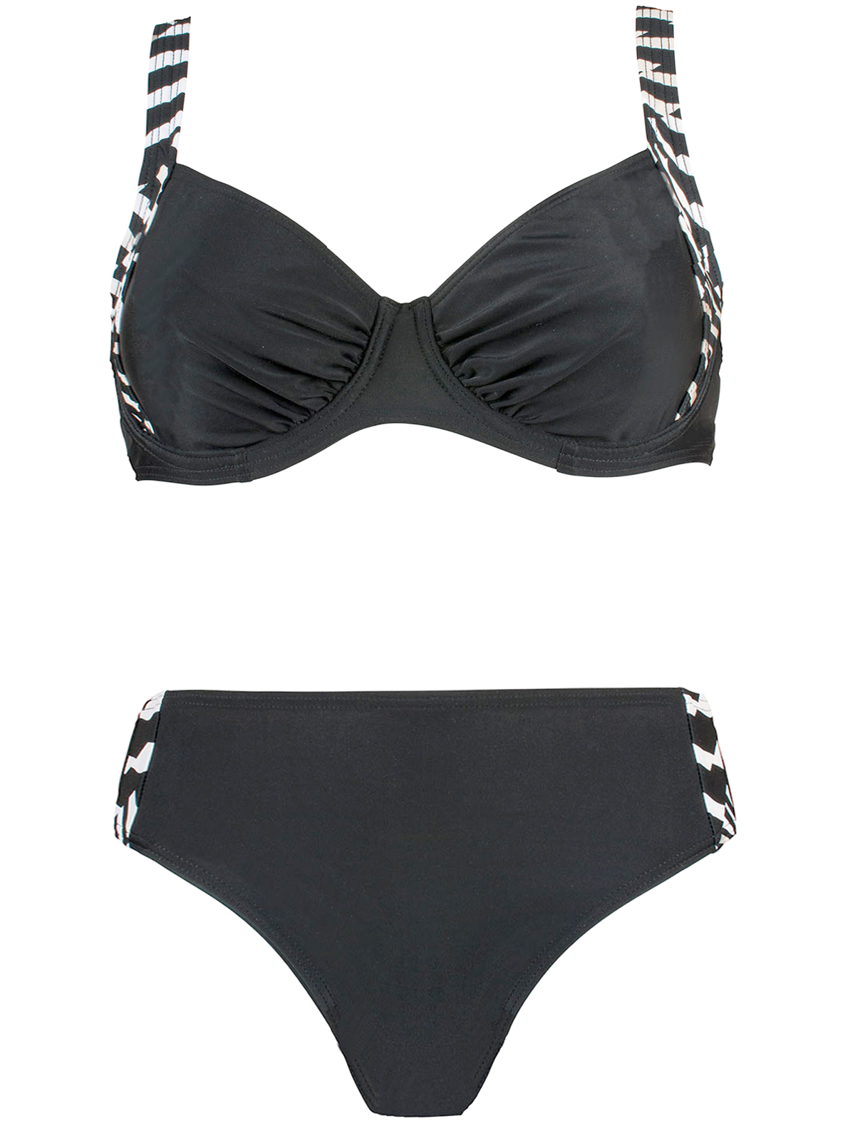 Naturana Naturana BLACK Printed Panel Underwired Bikini Set Size