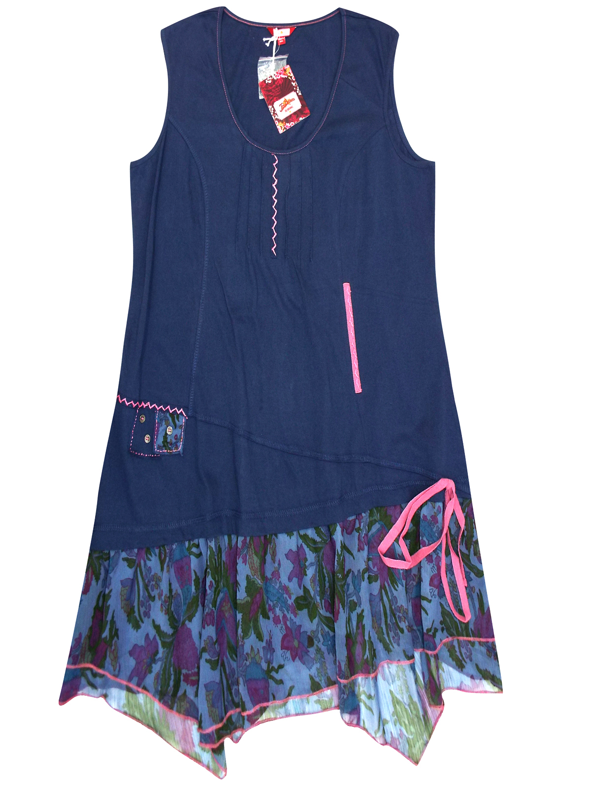Joe Browns Joe Browns NAVY Sleeveless Sensational Tiered Tunic Plus Size 14 to 28