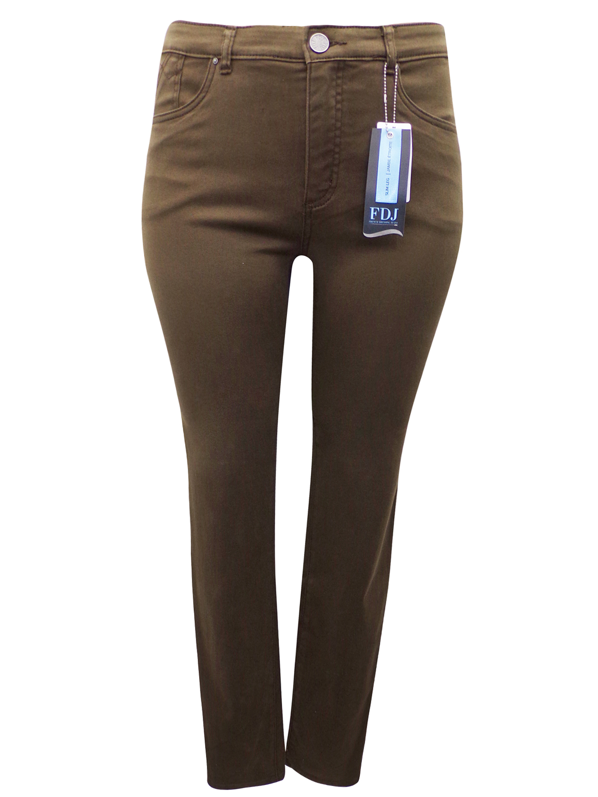 FDJ FDJ TAUPE Olivia Slim Leg Denim Jeans Size 8 to 22