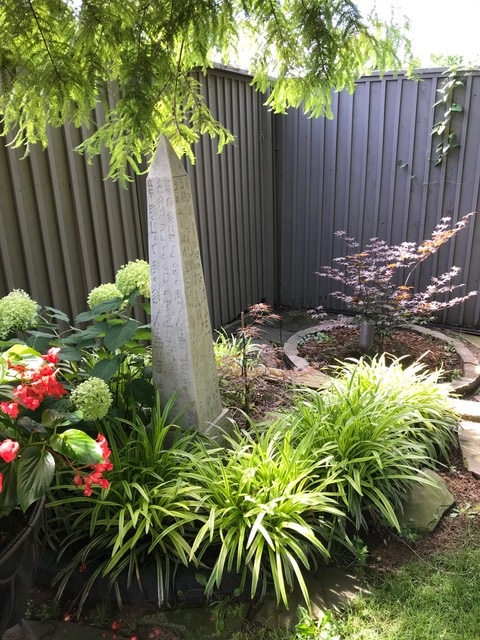 Japanese maples and shadier plants in the corner