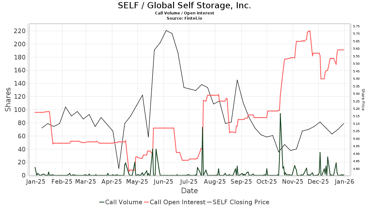 Unusual Stock Options Volume for SelfStorage Facilities Reflect Shifts