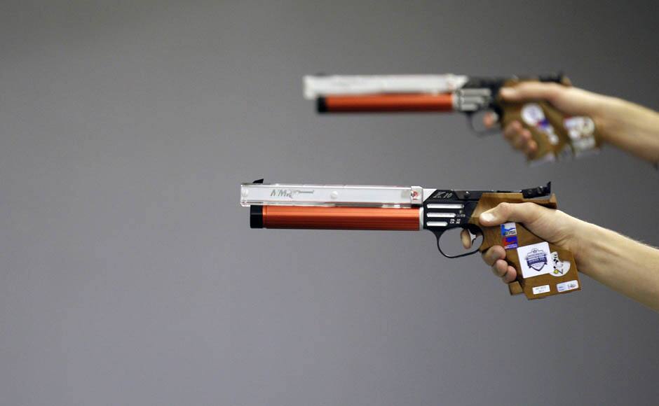 Images Laser guns replace air pistols at the London Olympics Photos News , Firstpost