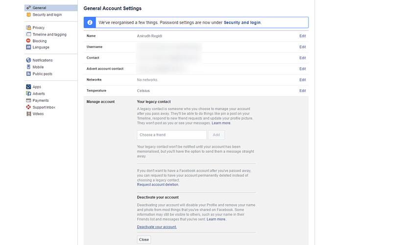 How to deactivate or reactivate a Facebook Account Firstpost