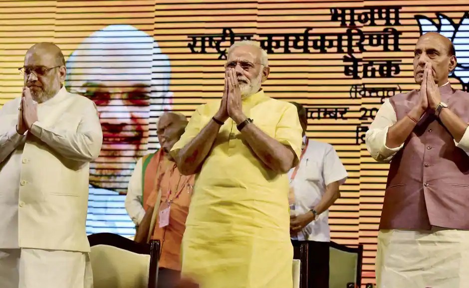 Narendra Modi, Amit Shah chair BJP national executive meet; over 2,000