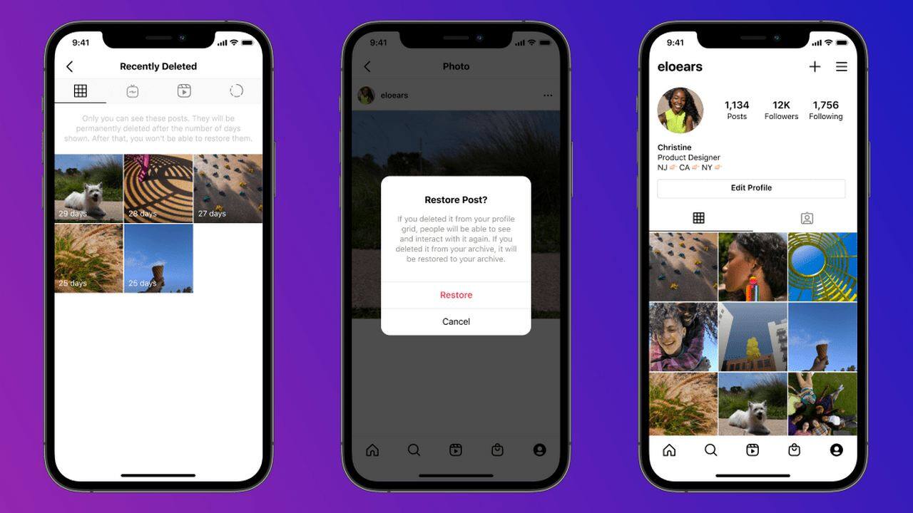 Instagram introduces 'Recently Deleted' feature that