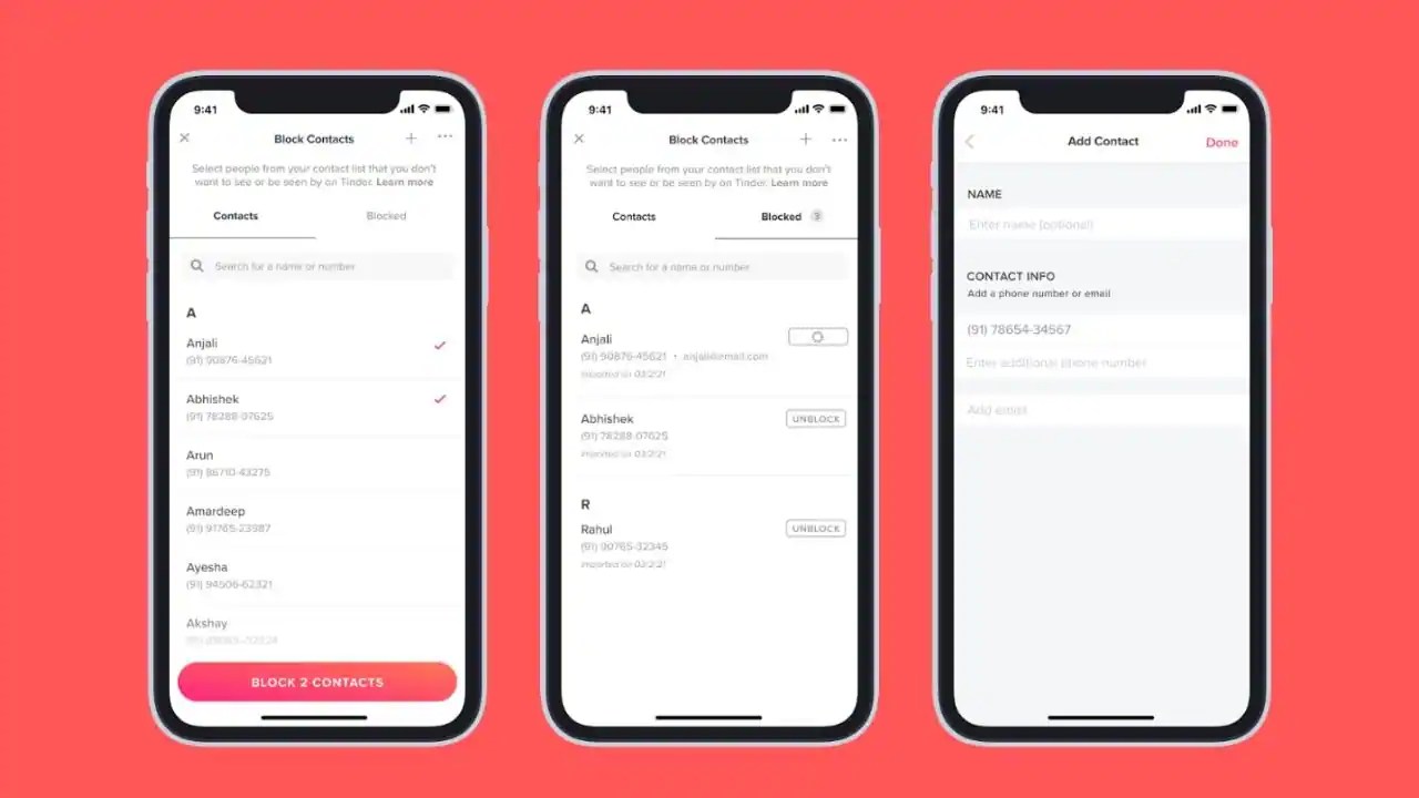 Tinder now allows users to block personal contacts on the app How it