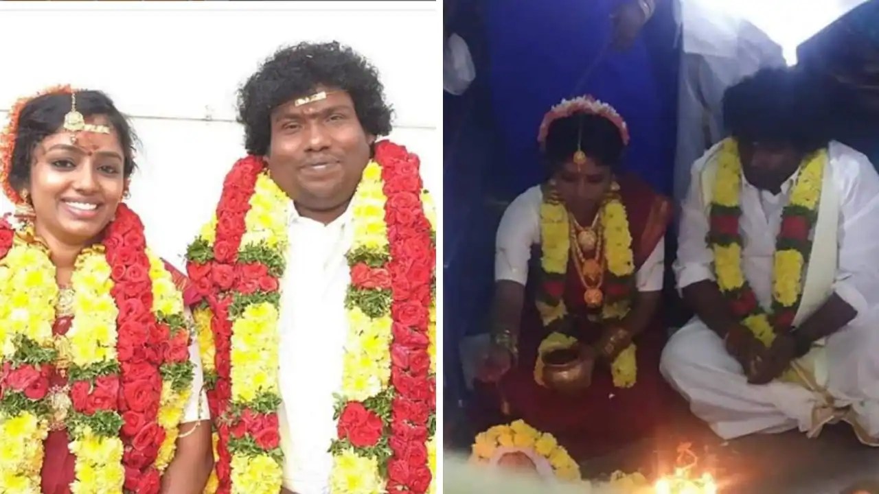 Tamil Yogi Babu marries Manju Bhargavi in his ancestral