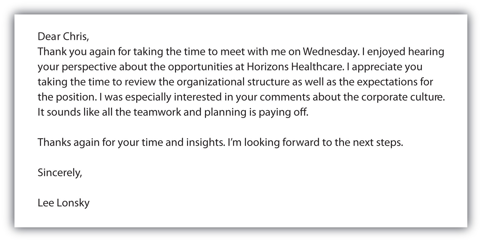 Job Interviews Thank You Letter After Job Interview Email