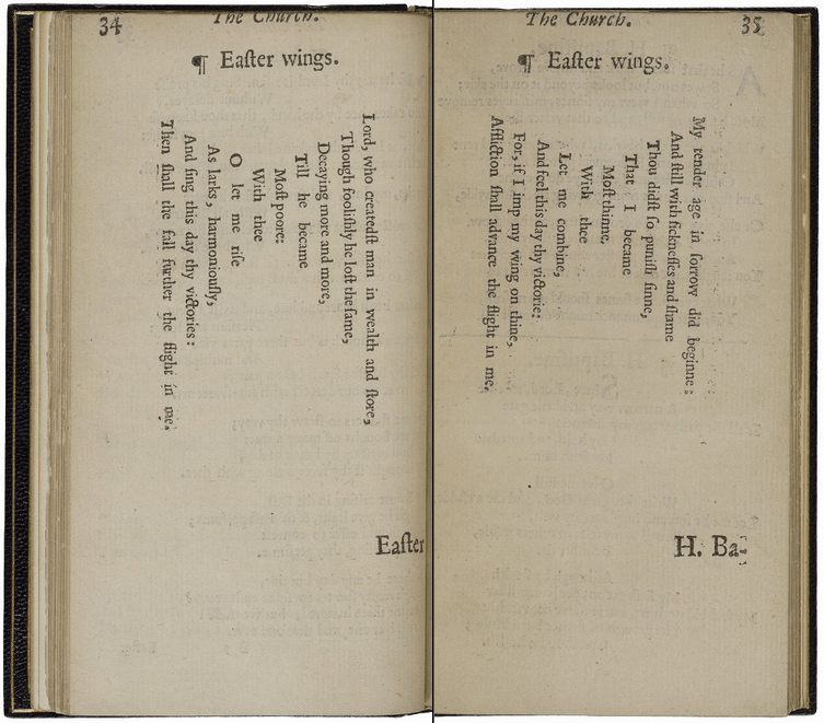 Easter wings Folger Shakespeare Library