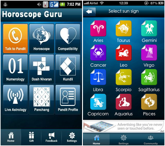 Horoscope Guru app for Android and iPhone lets you consult