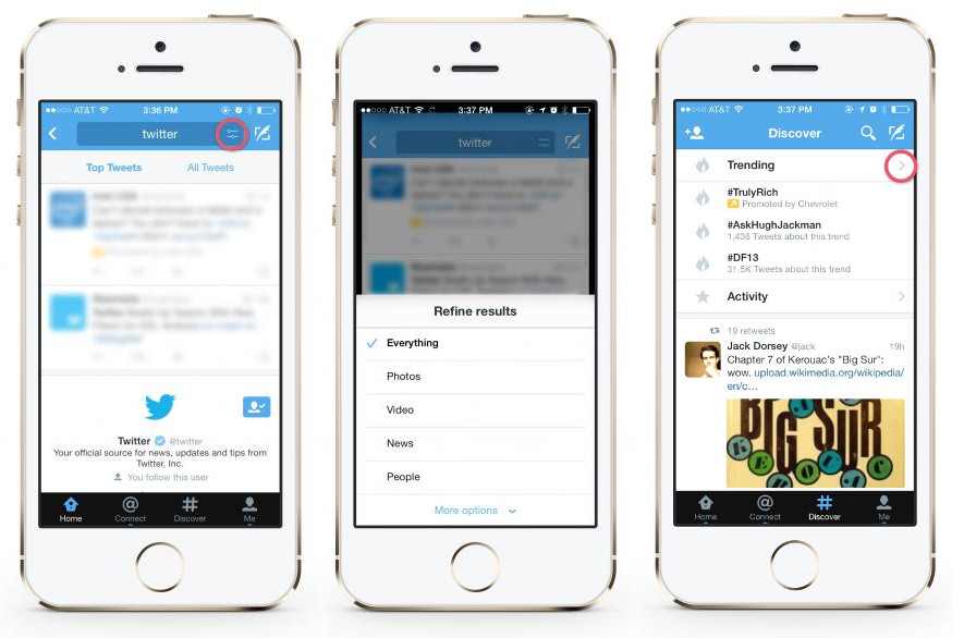 Twitter for Android and iPhone updated with new Search filters