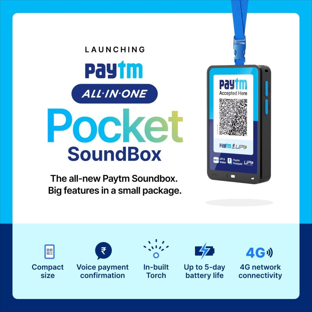 Paytm Pocket Soundbox and Music Soundbox devices launched