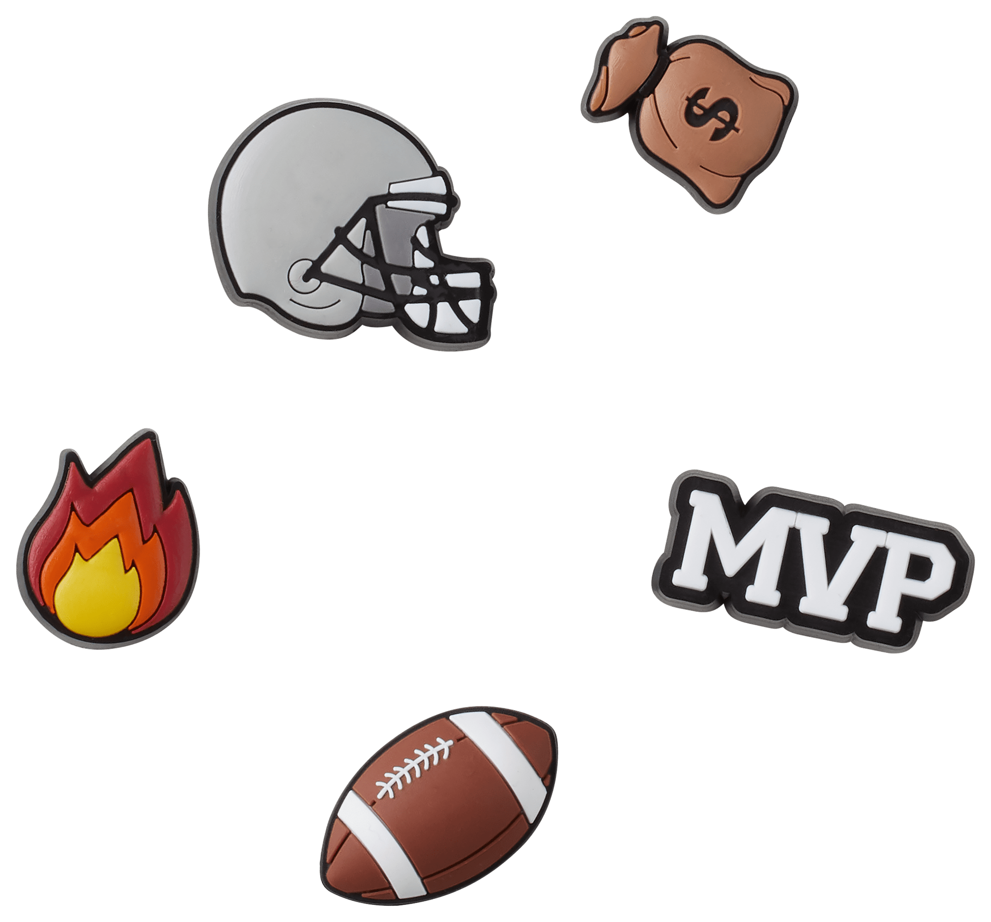 Crocs Jibbitz Football Star 5Pack Champs Sports