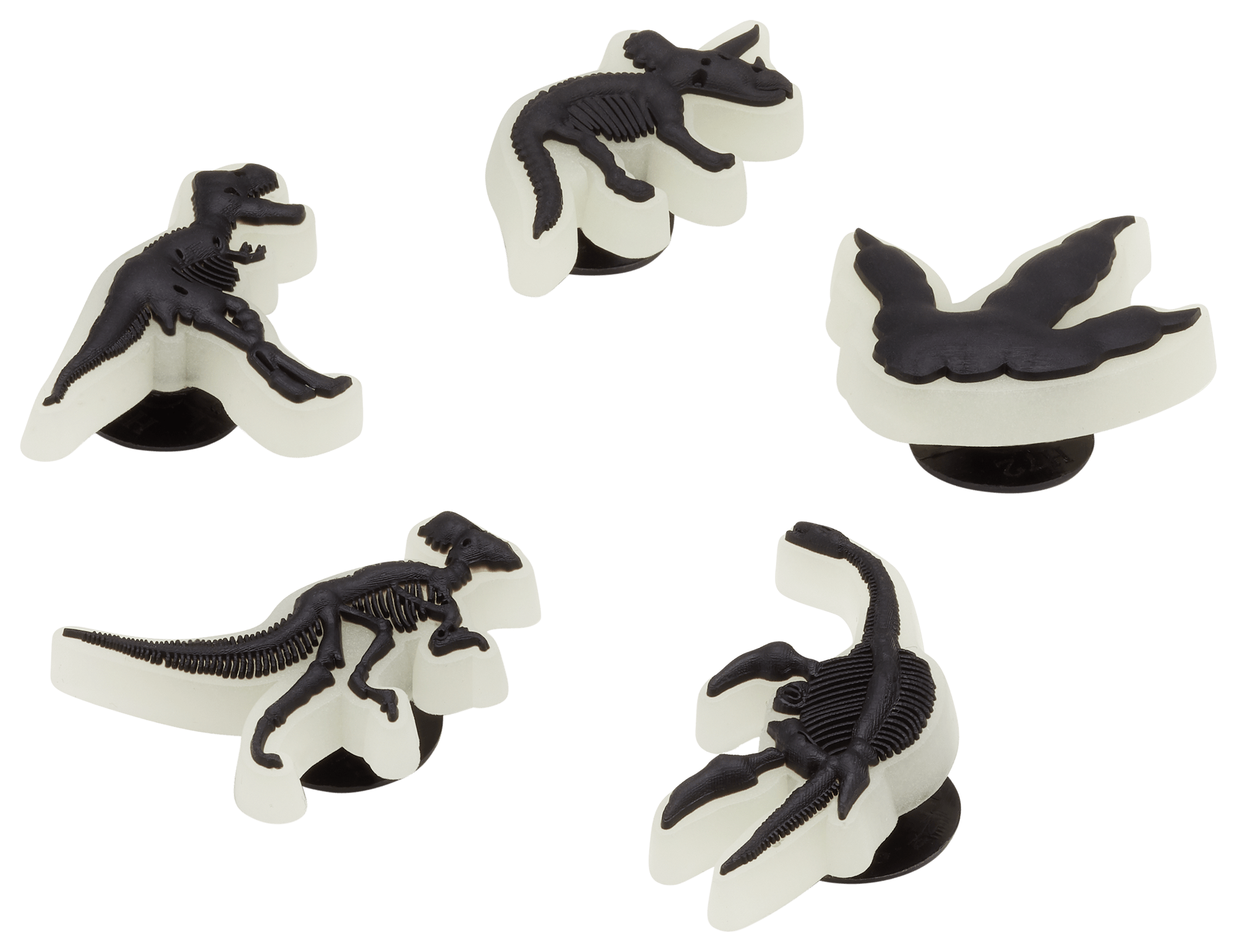 Crocs Glow in the Dark Dino Jibbitz 5 Pack Youth Hamilton Place