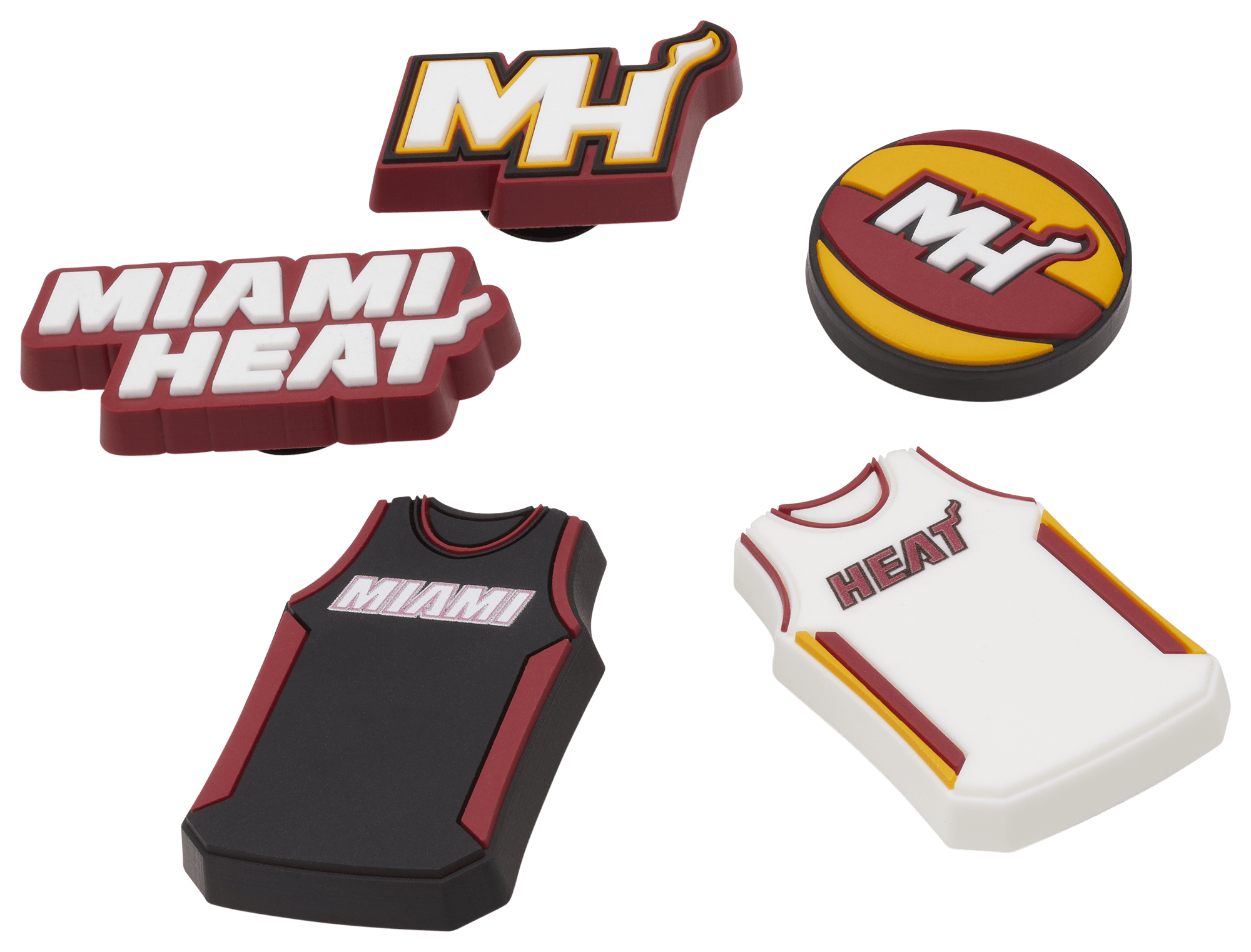 Crocs Miami Heat Jibbitz 5 Pack Foot Locker