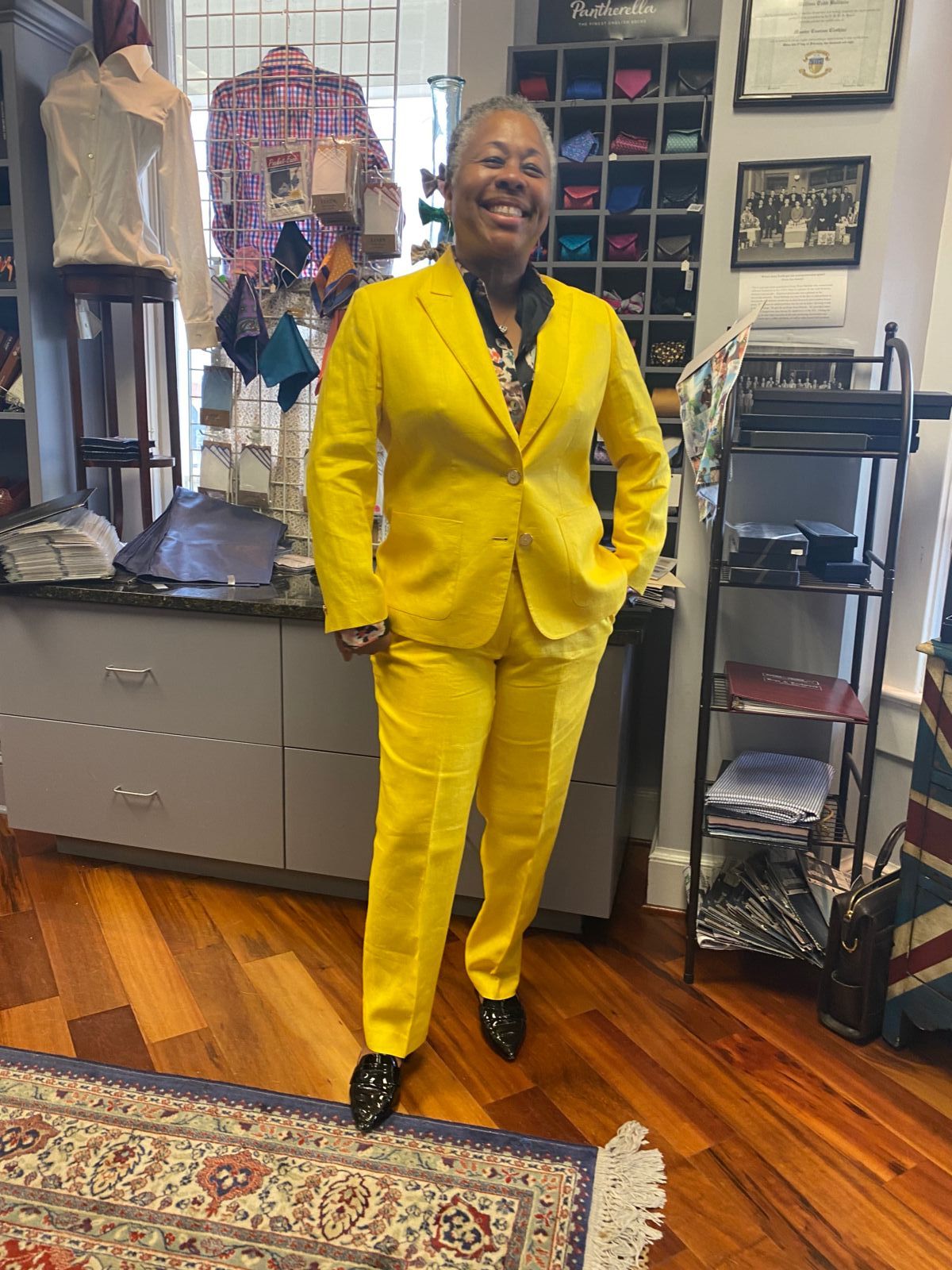 Yellow Linen Suit WT Clothiers