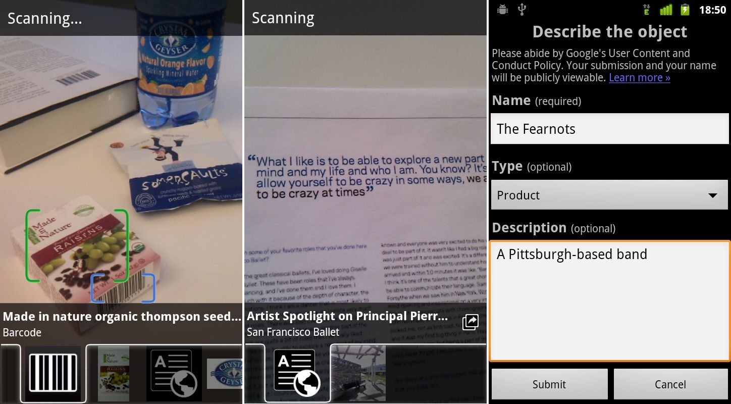 Les applications Google+, Google Goggles et Google Maps ont reçu de nouvelles mises à jour sous