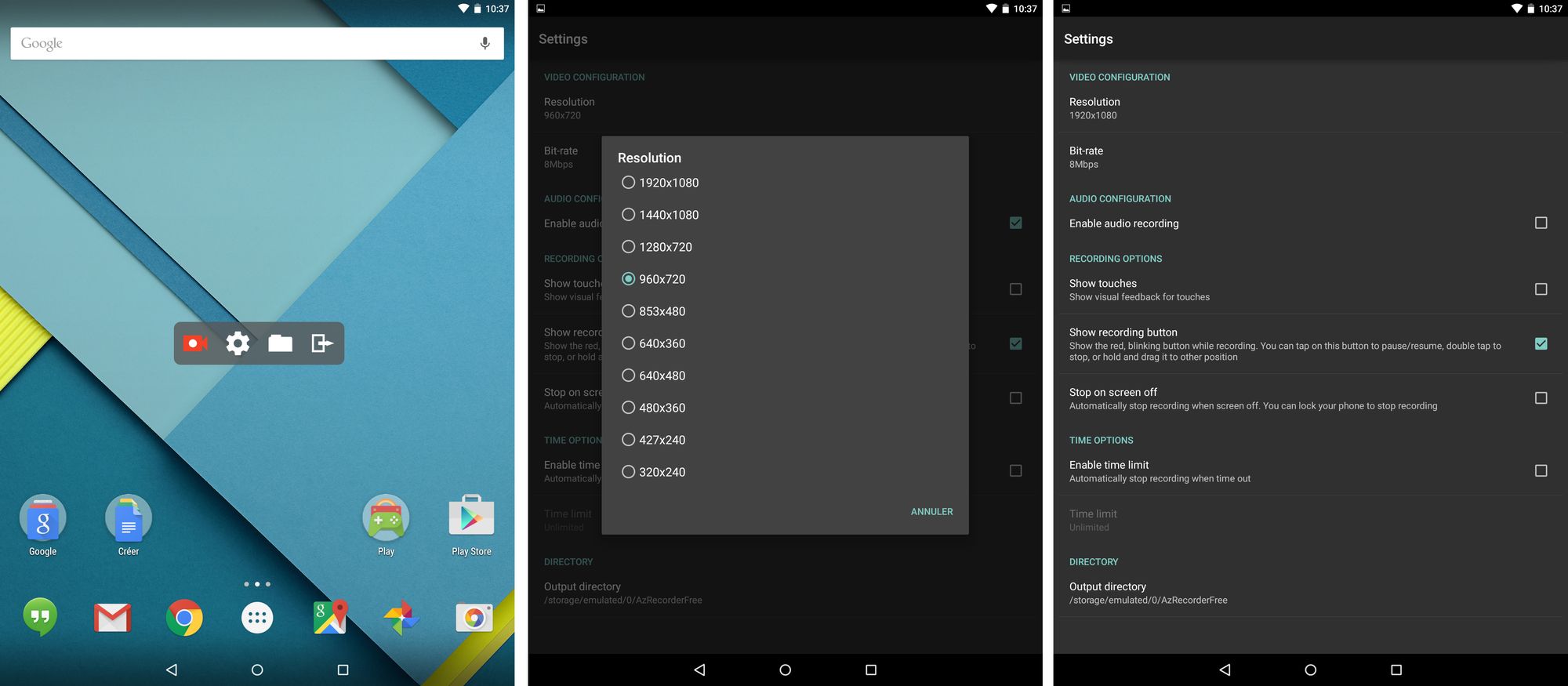 AZ Screen Recorder est l'application de capture d'écran vidéo parfaite pour Lollipop