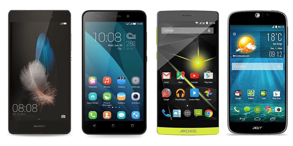Comparatif le Huawei P8 Lite face à ses concurrents