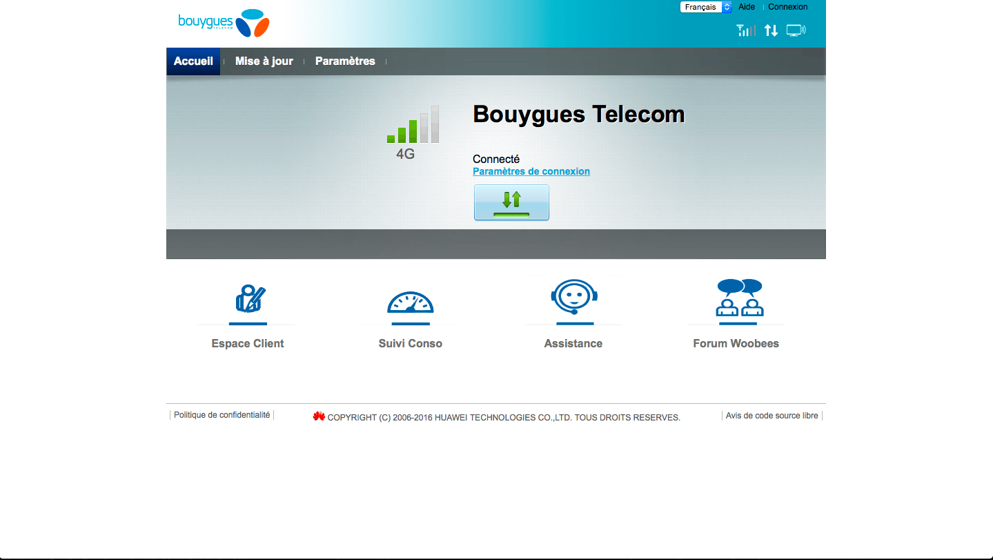 Prise en main de la 4G box de Bouygues très haut
