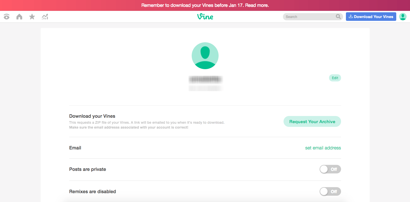 Vines c'est le dernier jour pour télécharger vos vidéos avant la