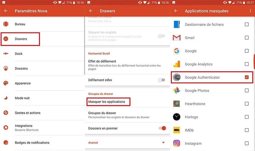 Comment cacher une application sur son téléphone Android