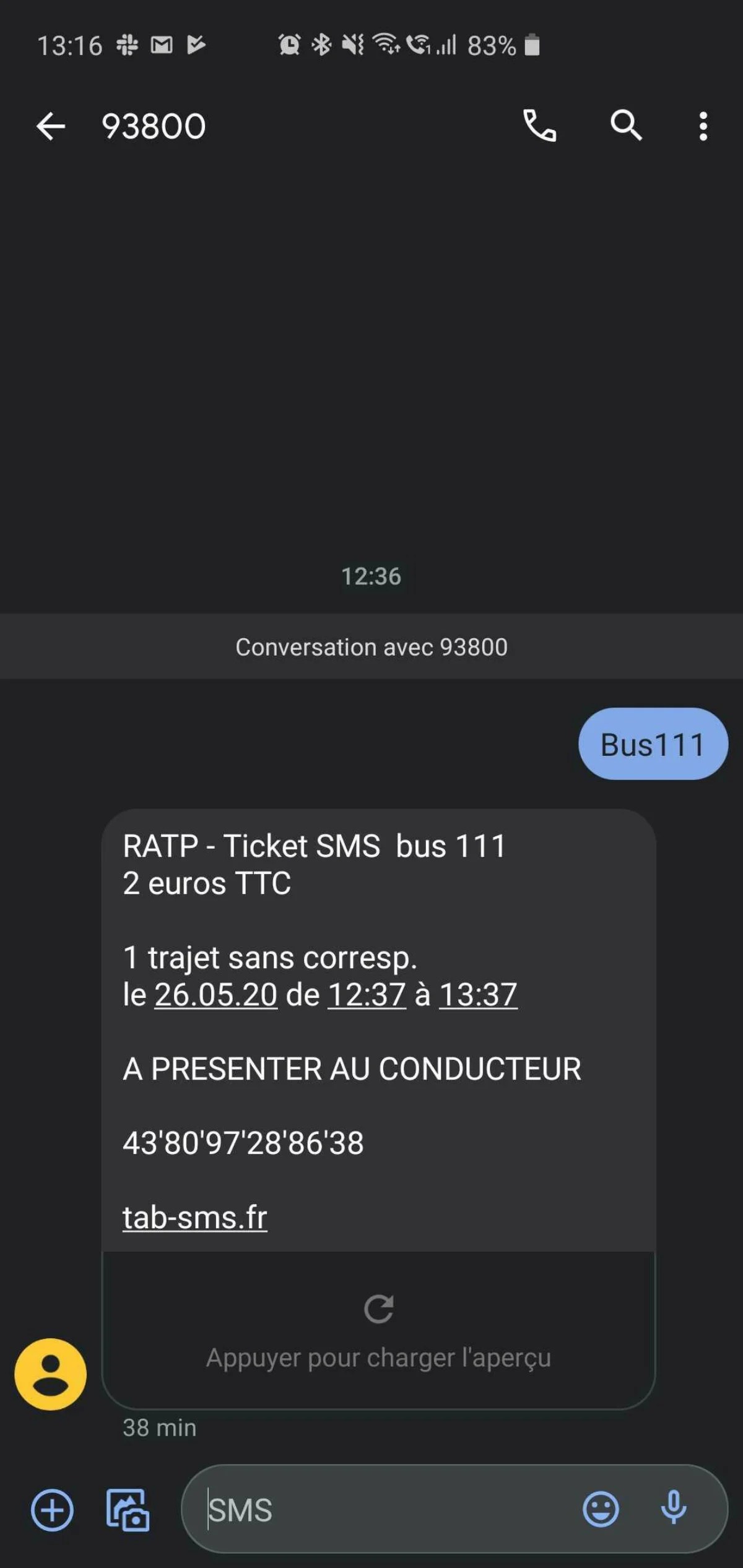 SMS Ticket Bus comment acheter votre titre de transport sur votre