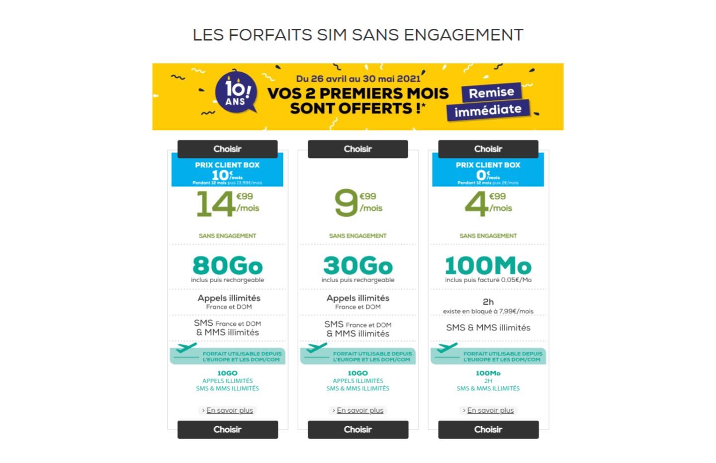 La Poste Mobile 2 mois offerts sur l'ensemble des forfaits 4G sans