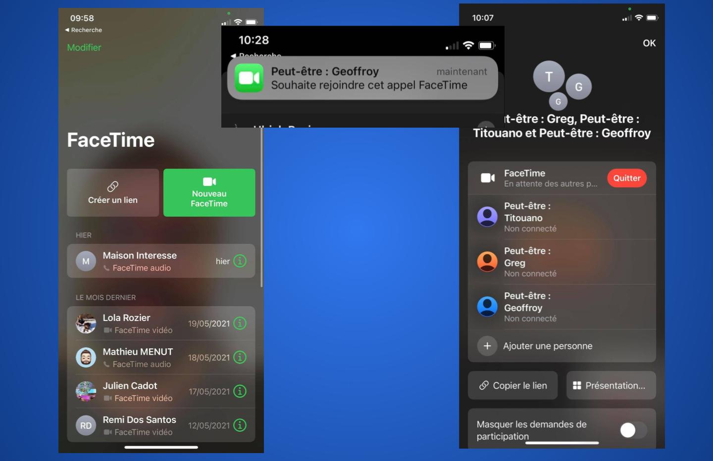 We tried FaceTime on Android and Windows, it doesn't work but we