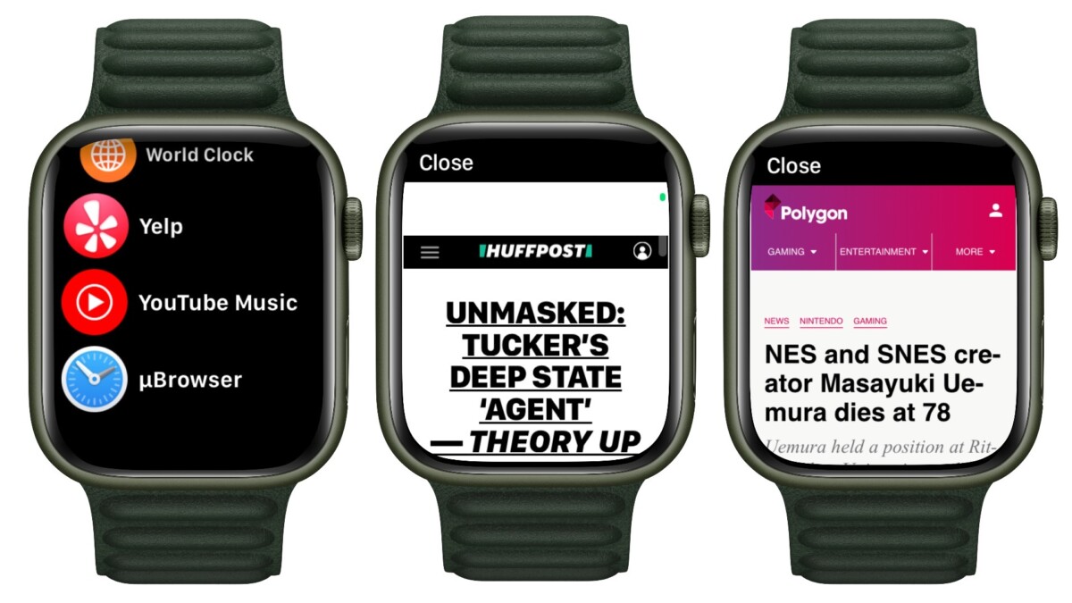 Surfing comfortably on your Apple Watch is possible with µBrowser