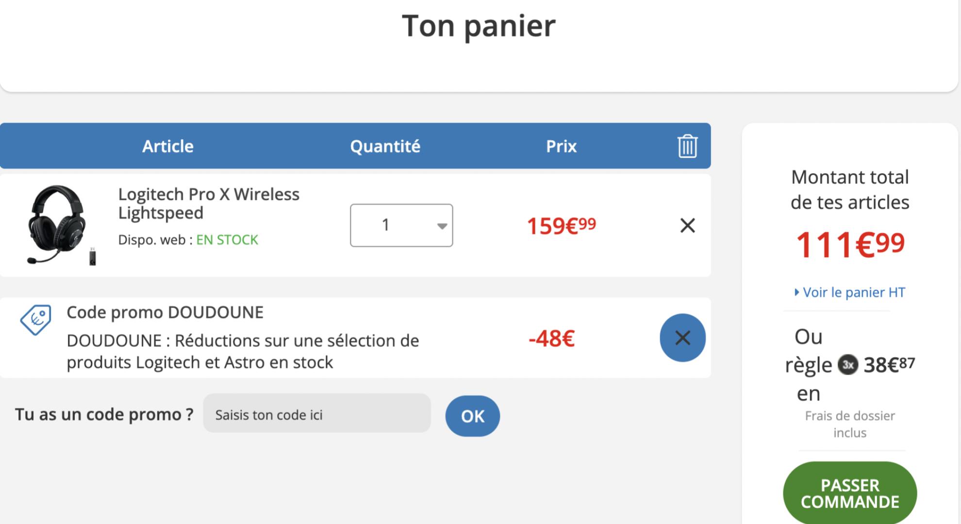 Le casque gamer Logitech G Pro X Wireless est presque à moitié prix