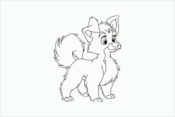 FREE 9+ Cute Dog Coloring Pages in AI