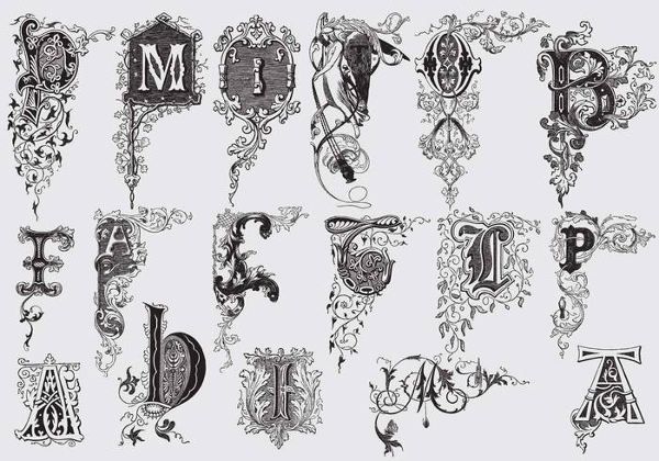 Decorative Alphabet Etsy