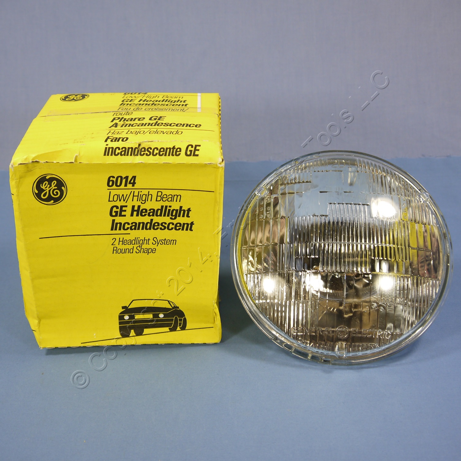 New Old Stock GE Automotive 6014 Incandescent Low/High Beam Round Headlight Lamp eBay