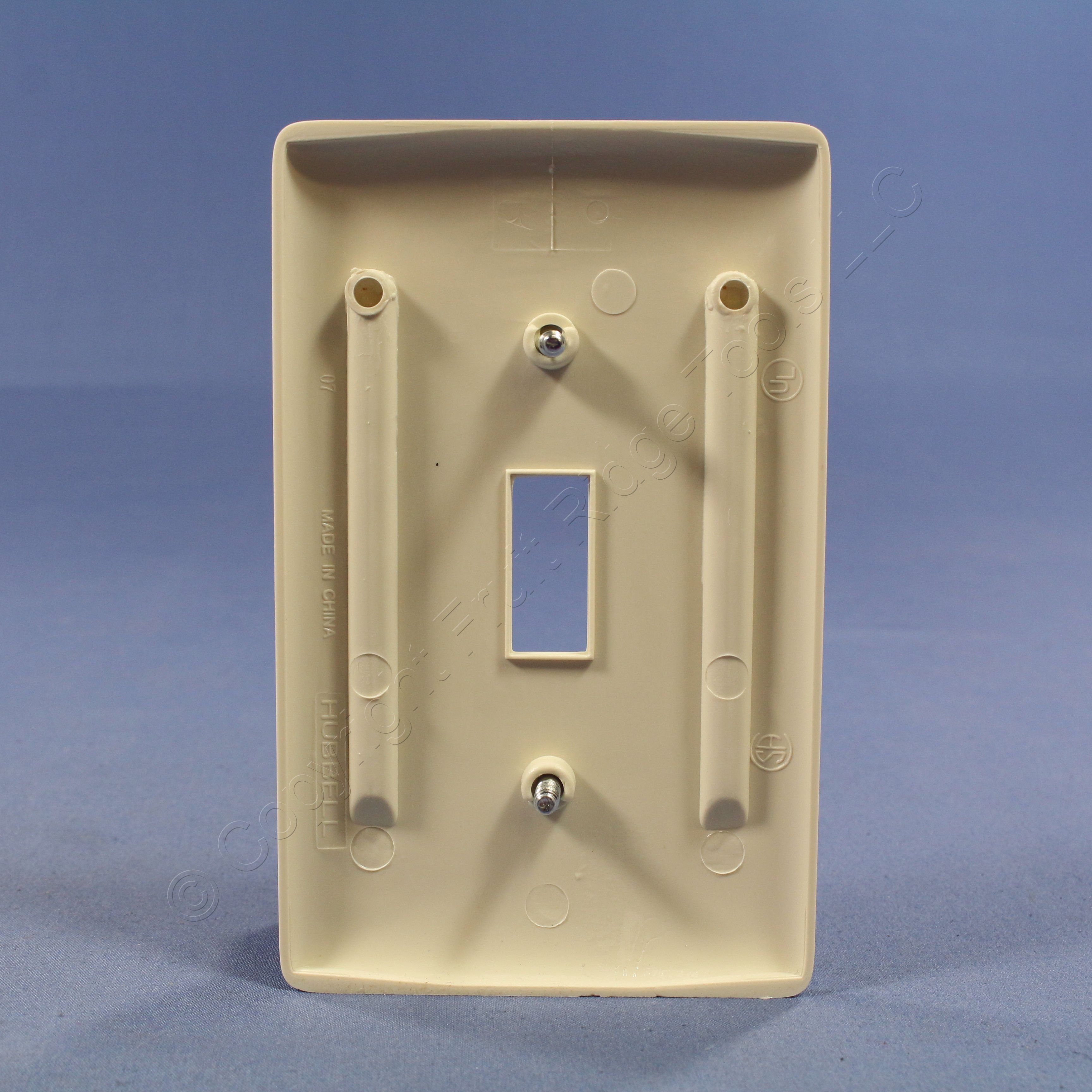 Hubbell Light Almond Unbreakable Toggle Switch Wallplate Switchplate