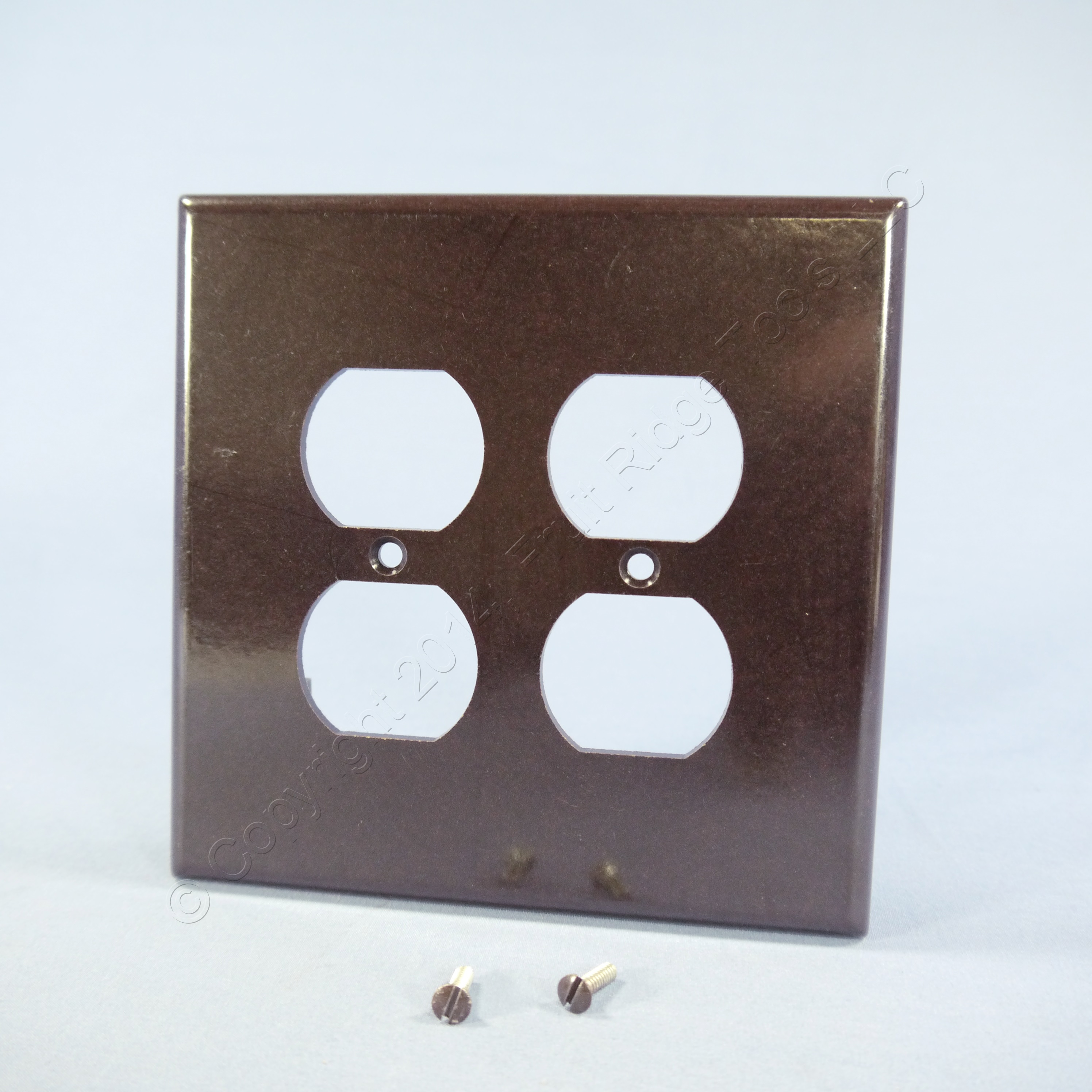 Leviton Brown OVERSIZE 2Gang Receptacle Wallplate Duplex Outlet Cover