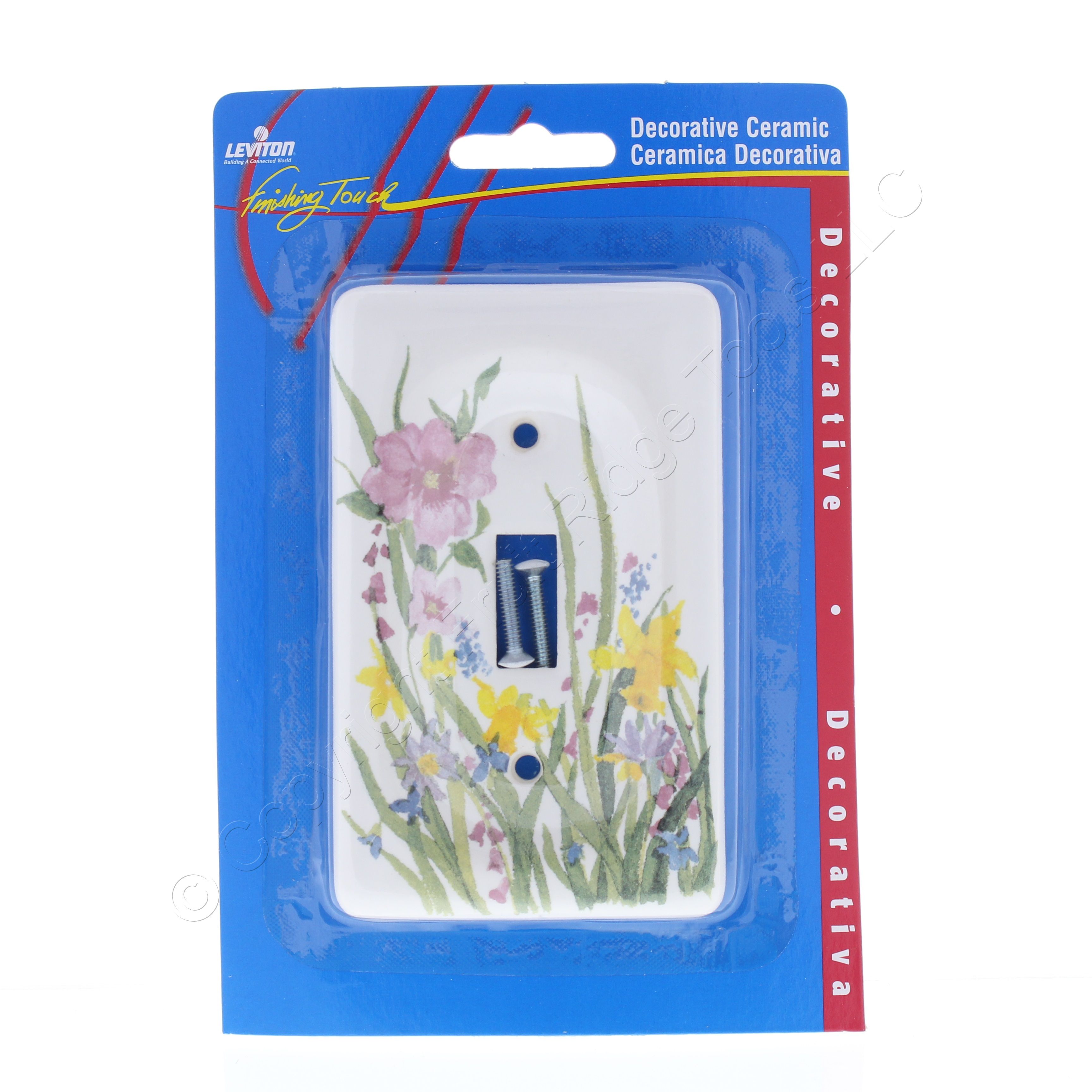 Leviton 1Gang Wildflower Porcelain Toggle Light Switch Cover Wallplate